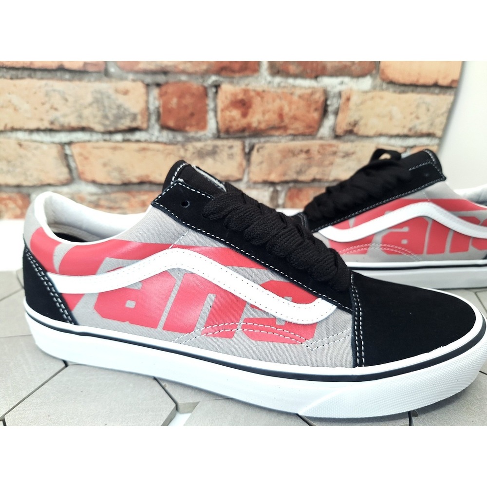 Vans Old Skool Jumbo Logo Black Red White Suede Sneaker Men Sz 11.5 New Rare - Picture 2 of 9